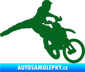 Samolepka Motorka 030 pravá motokros tmavě zelená