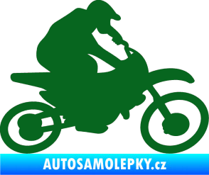 Samolepka Motorka 031 pravá motokros tmavě zelená