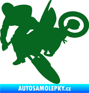 Samolepka Motorka 033 levá motokros tmavě zelená