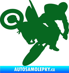 Samolepka Motorka 033 pravá motokros tmavě zelená