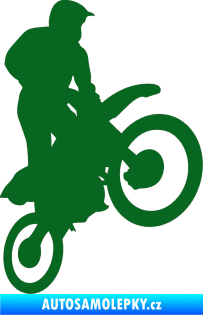 Samolepka Motorka 035 pravá motokros tmavě zelená