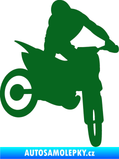 Samolepka Motorka 037 pravá motokros tmavě zelená