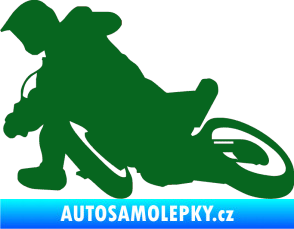 Samolepka Motorka 039 levá motokros tmavě zelená