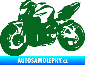 Samolepka Motorka 041 levá road racing tmavě zelená