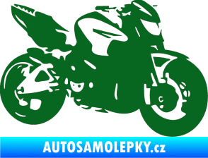 Samolepka Motorka 041 pravá road racing tmavě zelená