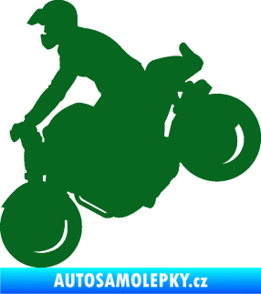Samolepka Motorka 044 levá motokros tmavě zelená