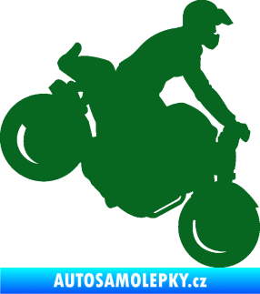 Samolepka Motorka 044 pravá motokros tmavě zelená