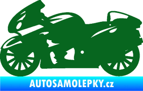 Samolepka Motorka 048 levá silniční tmavě zelená
