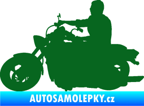 Samolepka Motorka 049 levá tmavě zelená