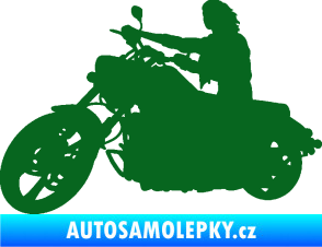 Samolepka Motorka 050 levá tmavě zelená