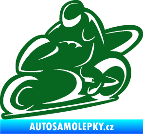 Samolepka Motorkář 011 levá tmavě zelená