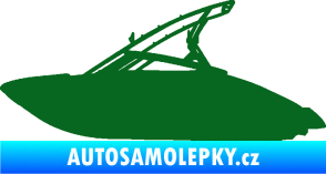 Samolepka Motorový člun 001 levá tmavě zelená