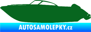 Samolepka Motorový člun 003 levá tmavě zelená