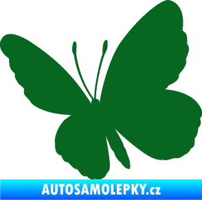 Samolepka Motýl 009 levá tmavě zelená