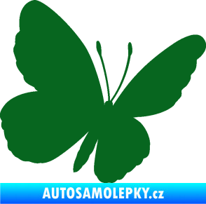 Samolepka Motýl 009 pravá tmavě zelená