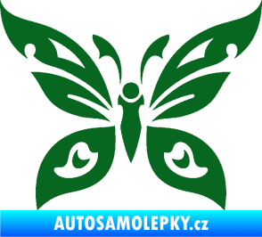 Samolepka Motýl 014 tmavě zelená