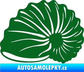 Samolepka Mušle 002 levá ulita tmavě zelená