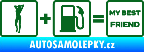 Samolepka My best friend  tmavě zelená