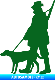 Samolepka Myslivec 002 levá tmavě zelená