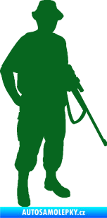 Samolepka Myslivec 004 pravá tmavě zelená