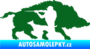 Samolepka Myslivost 006 pravá divoké prase tmavě zelená