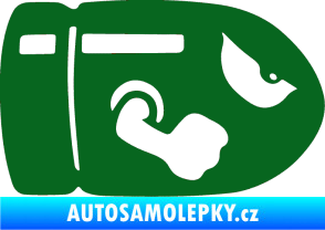 Samolepka Náboj 001 pravá tmavě zelená