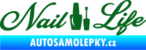 Samolepka Nail life tmavě zelená