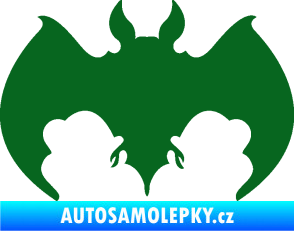 Samolepka Netopýr 002 tmavě zelená