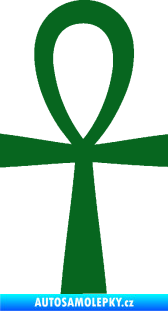Samolepka Nilský kříž Ankh tmavě zelená