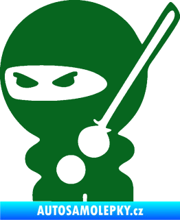 Samolepka Ninja baby 001 levá tmavě zelená