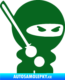 Samolepka Ninja baby 001 pravá tmavě zelená