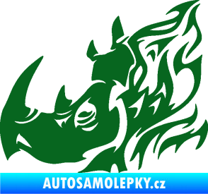 Samolepka Nosorožec 004 levá tmavě zelená