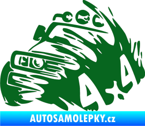 Samolepka Off Road 002 levá 4x4 tmavě zelená