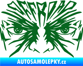 Samolepka Off Road 004 s obličejem tmavě zelená