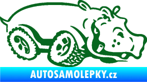 Samolepka Off Road 006 pravá hroch tmavě zelená