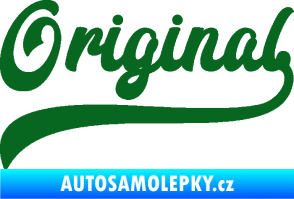 Samolepka Original nápis tmavě zelená