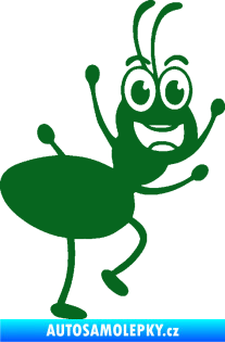 Samolepka Pan mravenec pravá tmavě zelená