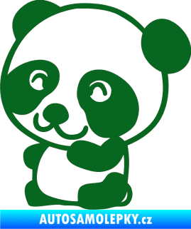 Samolepka Panda 002 levá tmavě zelená