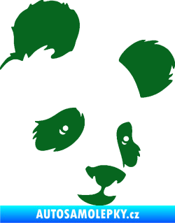 Samolepka Panda 004 pravá tmavě zelená