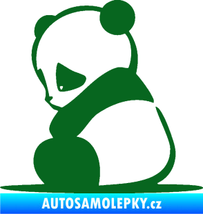 Samolepka Panda 005 levá tmavě zelená