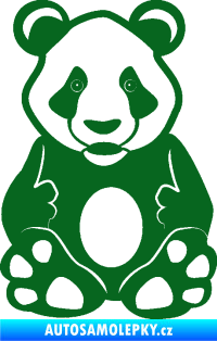 Samolepka Panda 006  tmavě zelená