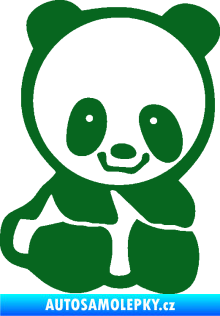 Samolepka Panda 009 pravá baby tmavě zelená
