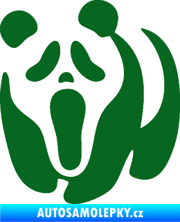 Samolepka Panda 014 levá maska Vřískot tmavě zelená