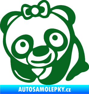Samolepka Panda baby levá tmavě zelená