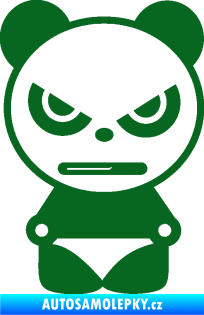 Samolepka Panda boy tmavě zelená