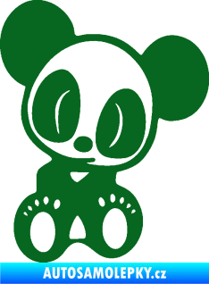 Samolepka Panda JDM pravá tmavě zelená