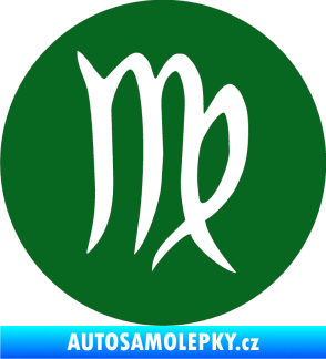 Samolepka Panna 001 - horoskop tmavě zelená