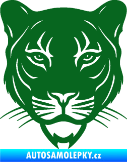 Samolepka Panter 002 hlava black panther tmavě zelená