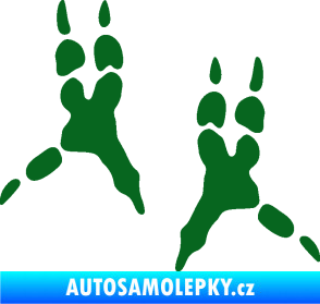 Samolepka Papoušek 008 stopy levá tmavě zelená