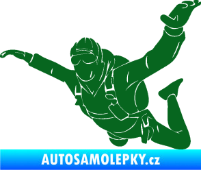 Samolepka Parašutista 004 levá tmavě zelená